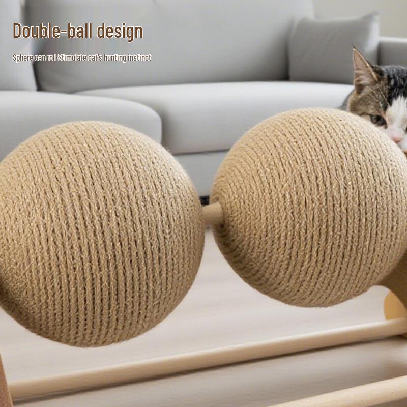 Dejia Wangfu Solid Wood Sisal Cat Scratcher Toy