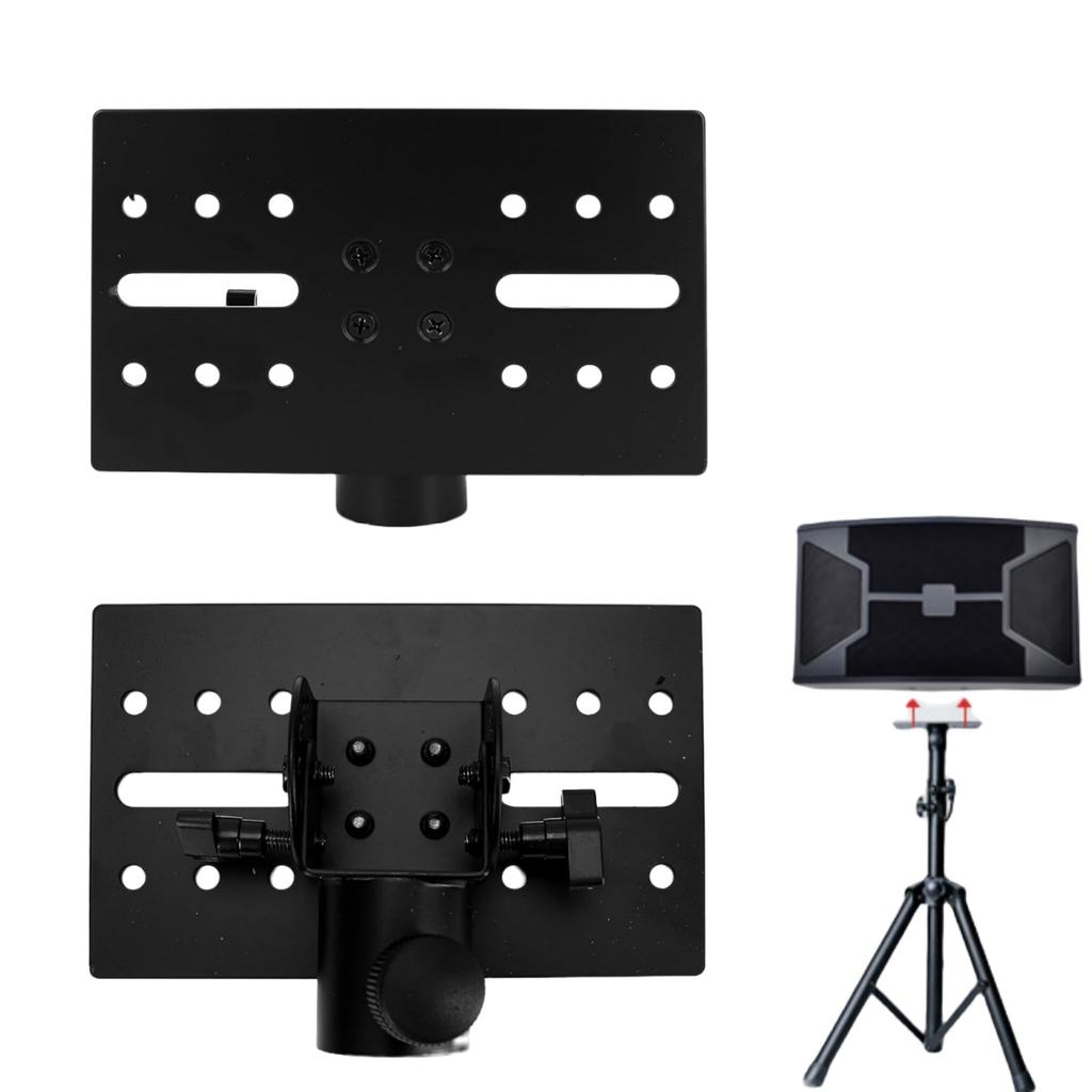 Miwayer 35mm Rotatable Metal DJ Speaker Stand Adapter Top Cap /90° Angle Adjustable  Tripod Pole Mount Adapter for Stage/Event