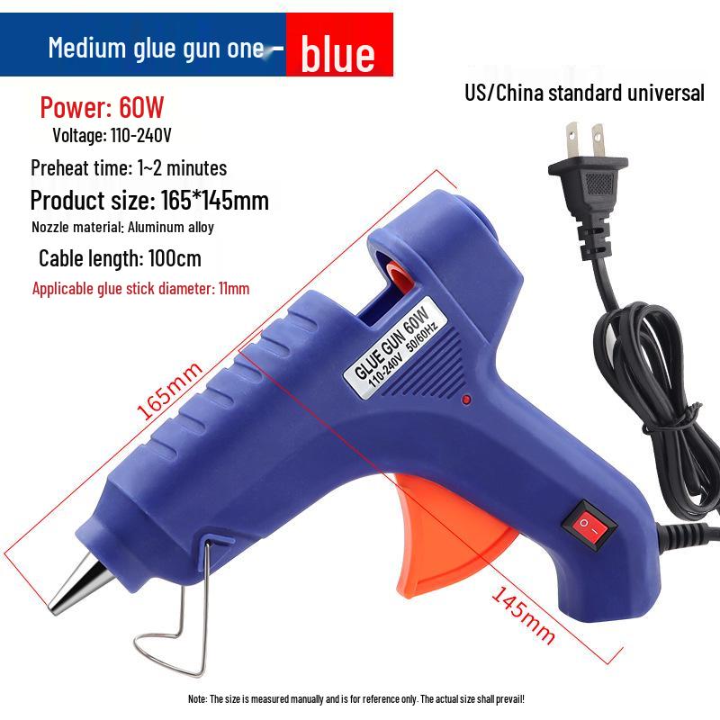 20W DIY Hot Melt Glue Gun for Household & Children's Crafts - Includes 11mm Glue Sticks