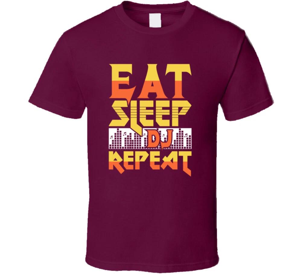 Eat Sleep Dj Repeat Gift Funny T Shirt M