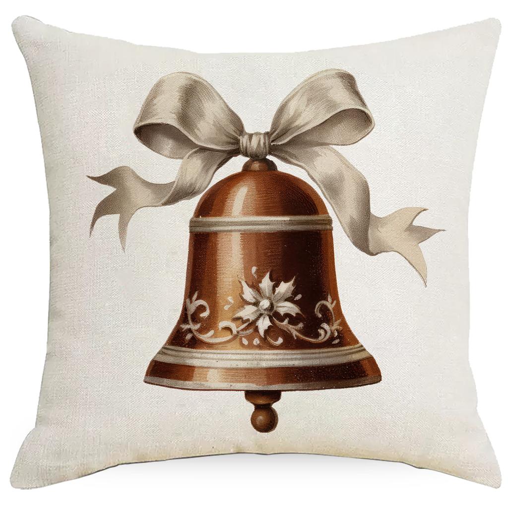 Weihnachts-Kissenbezug Festliche Heimdekoration Sofa Leinen Kissenbezug Kissenbezug Vintage Weihnachten