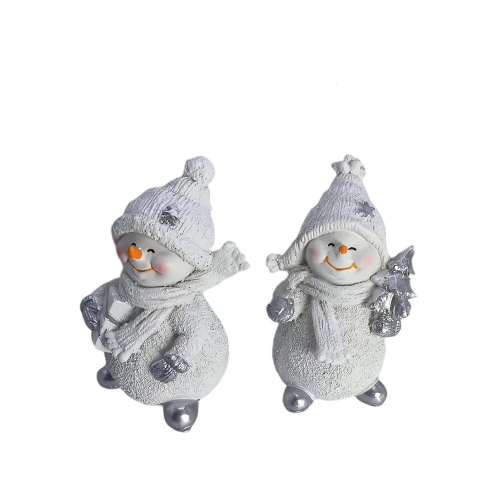 

Рождественские снеговики, смоляные украшения - идеальный выбор для украшения дома One Size серебряный