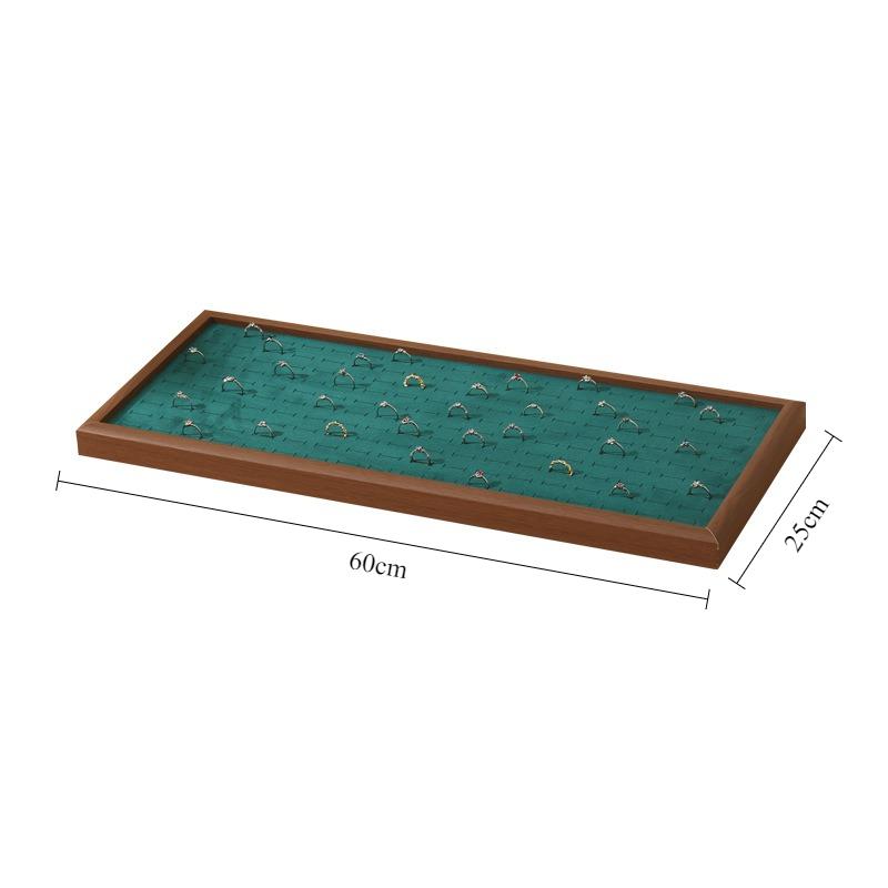 Wooden Jewelry Displays Tray Rings Jewellery Showcase Pallet Large Capacity Ring Organizer Tray Household Trinket Storage Salver
