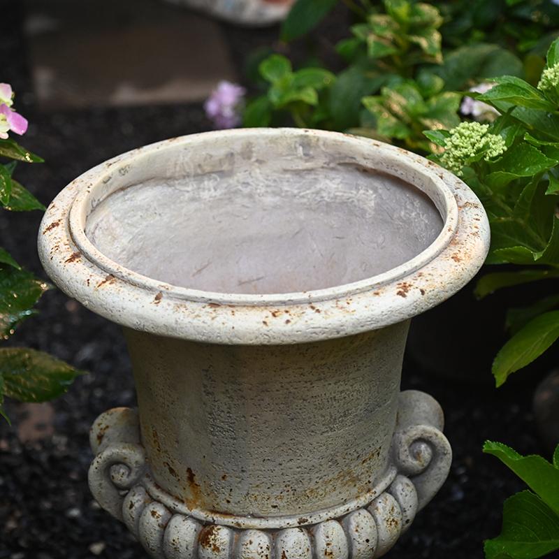 European Style High Footed Large Flowerpot Balcony Garden Villa Antique Roman Column Style Photography Props Home Decoration