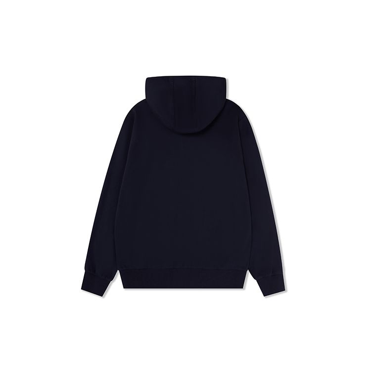 Kappa 1916 Series Retro Zip-Up Hoodie Sports Jacket Casual Long Sleeve Sweatshirt Men hoodies Dark-Night-Blue Black K0E32MK01