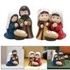 Holy Family Figurine Home Deor Baby Joseph Jesus Mary Mother Christmas Nativity Set Ornament for Church Living Room Office