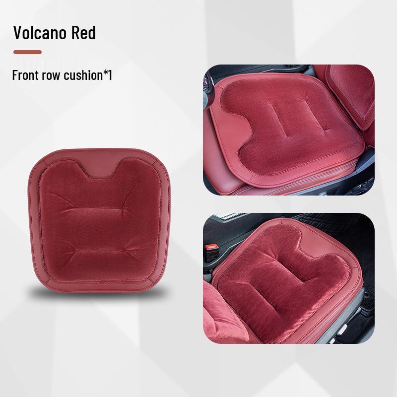 Universal Thickened Flannel Car Seat Cushion Set for All Seasons (3-Piece)