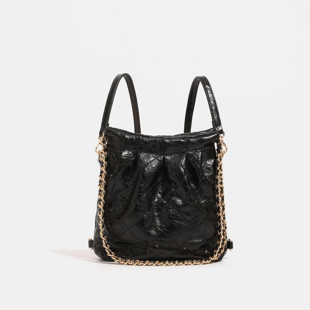 Diamond-patterned-style hobo bag 2024 women's spring-summer new mini backpack niche high-end single-shoulder crossbody bag