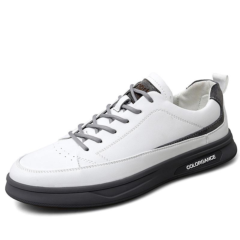 Casual Men'S Shoes Fashion Newest Split Leather Shoe Men White Driving Flats Breathable Comfortable Outdoor Loafers Male 2022 Trend