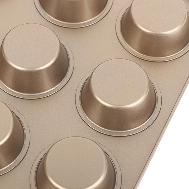 4/6/12 Cups Cupcake Pan Muffin Tray Cupcake Mold Muffin Pan Carbon Steel Baking Pan Non Stick Bakeware Microwave Cake Mould
