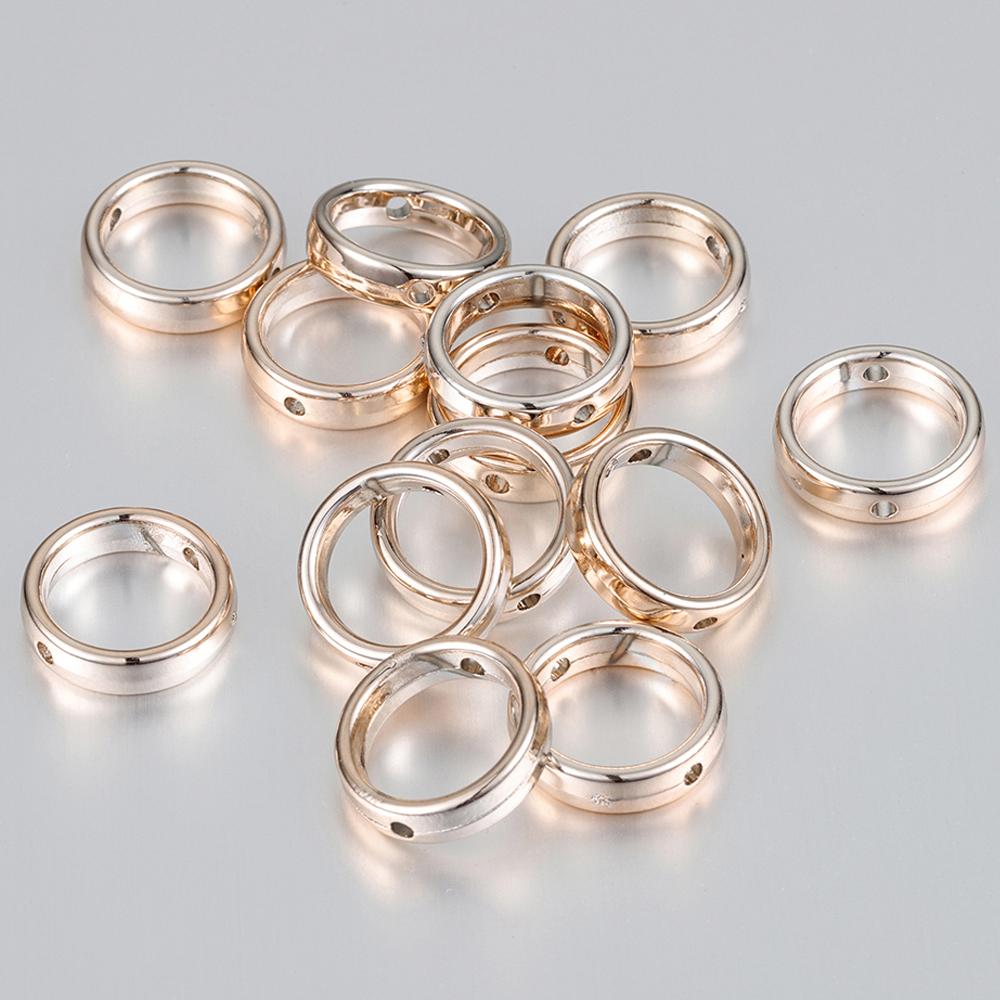 50pcs Two Hole CCB Square Love Heart Frame Spacer Beads DIY Necklace Bracelet Earrings Connectors Pendants Jewelry Accessories