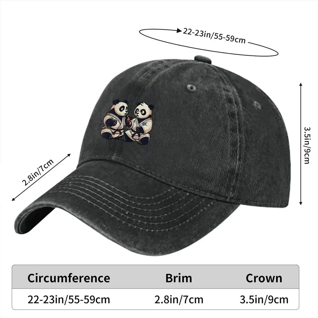 BJJ Pandas Brazilian Jiu Jitsu Martial Arts Baseball Cap Unisex Hats Women Visor Protection Snapback Wrestling Caps