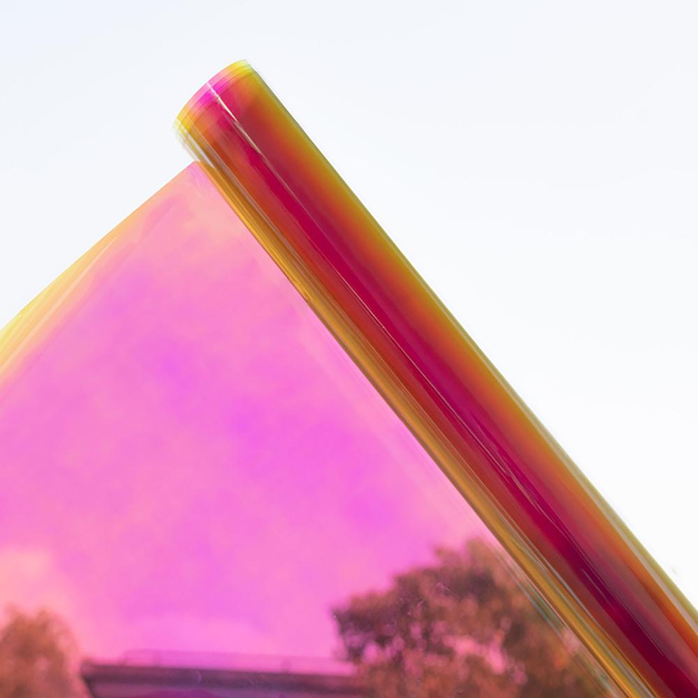 Glass Sticker Sun Shade Film Dichroic Building Stained Tint Glass Blaze Finish Window Decorative Film
