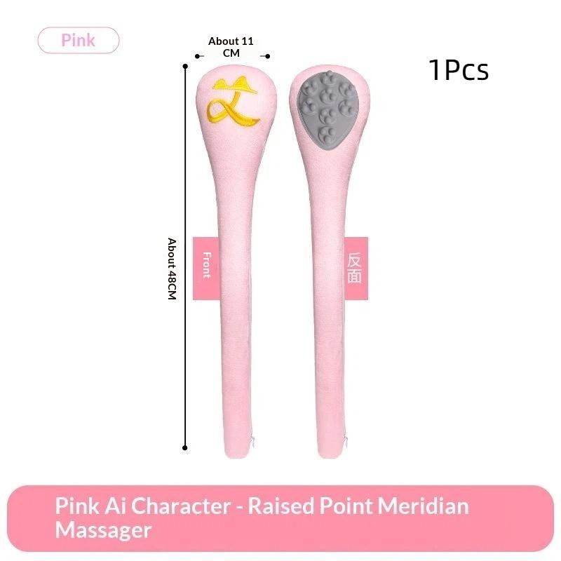One-piece Molding Meridian Beating Hammer Sturdy Traditional Massage Rod for Waist Leg Deep Relaxation