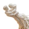 3D-gedruckte Statue eines Paares, Romantische Skulptur einer Paarumarmung mit hohlem Design, Nordische Dekoration für Hochzeitsjubiläum, Schwarz