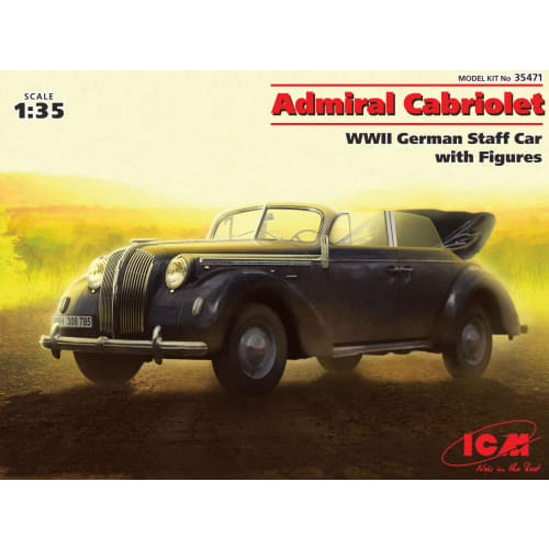 ICM 1/35 German Admiral Open Staff Car with Figure Plastic Model 35471