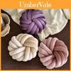 Modern Minimalist Velvet Round Throw Pillow With Knotted Design For Living Room Decor