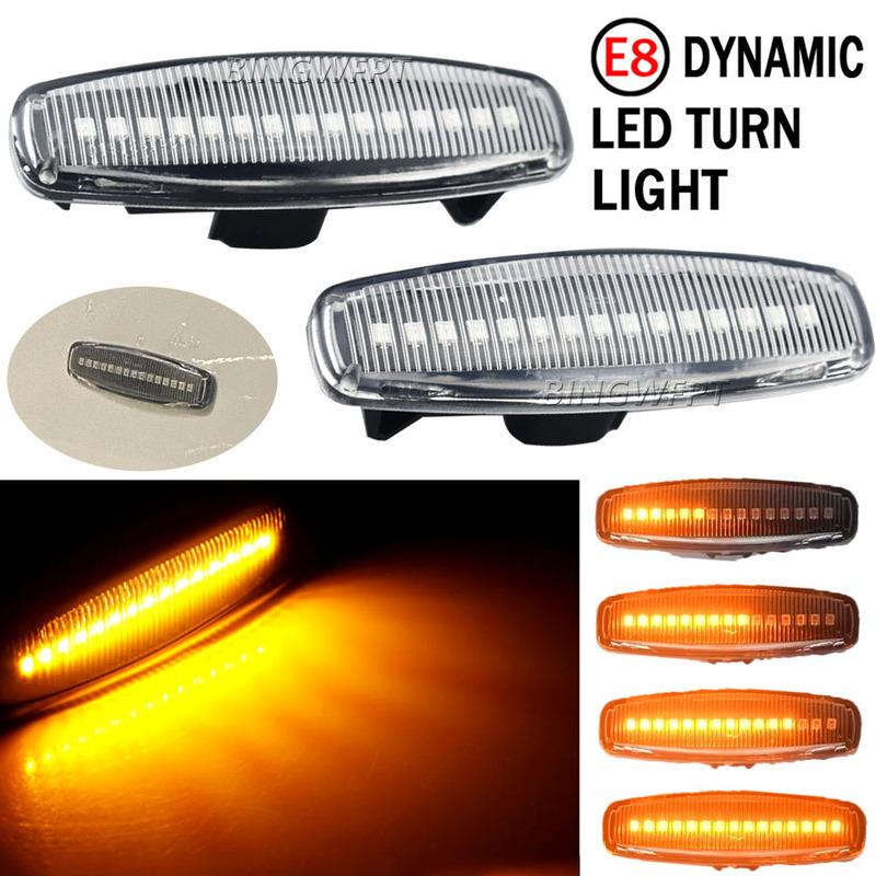 2x Dynamic LED Car Side Marker Lights Repeater Signal Lights For Infiniti EX35 EX37 FX30d FX35 FX37 FX50 G25 G35 G37 JX35 M25