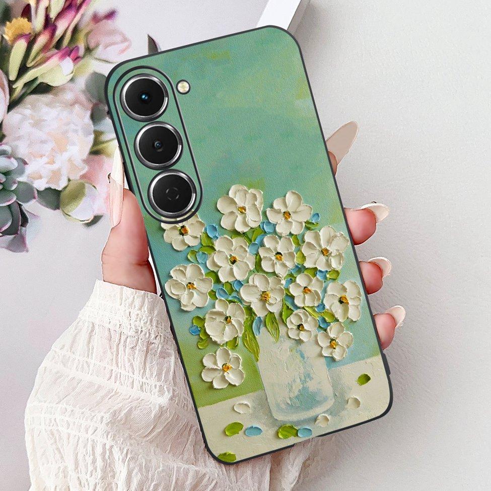 Casing For Tecno Spark 40Pro KM6 Cover For Techno Spark 40 Pro Case Silicone Luxury Butterfly Love Fashion Flowers Cool Painted