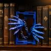 Fantasy Decorative Book Supports Flying Dragon Bookend, 3D Printed PLA Stand, Gothic Style Unique Shelf Decor for Heavy Duty Desktop Organizer Office