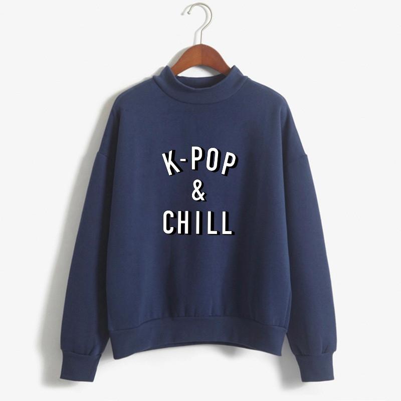Kpopchill Women Sweatshirt Sweater Tops Jumper Hoody Pullover Colors 8 8 Colors