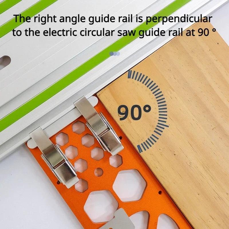 340MM Woodworking 90 ° Right Angle Guide Rail Electric Circular Saw Rail Woodworking Auxiliary Tool