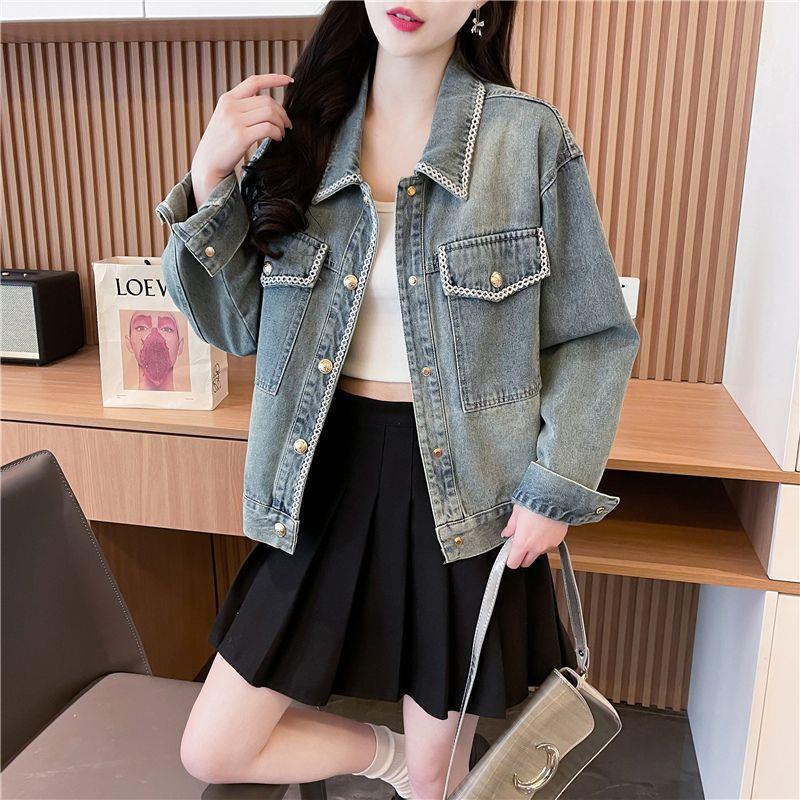 Chic Women's Denim Jacket - 2025 Autumn/Winter Loose Fit, Versatile Style