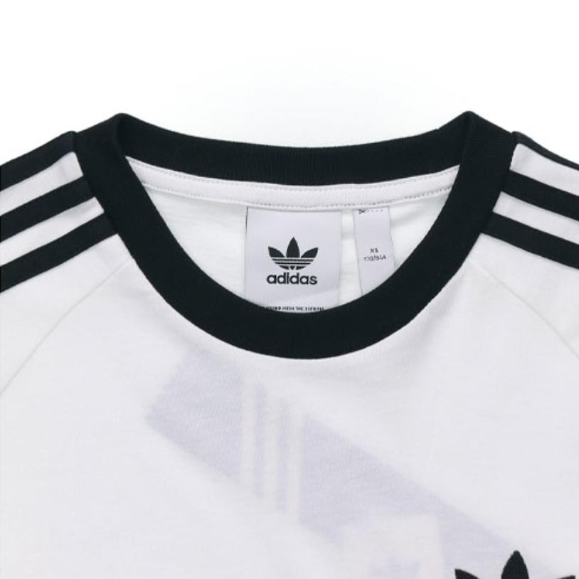Adidas Originals 3-Stripes Vintage Tee - Casual Round Neck Logo Short Sleeve Men Tops White CW1203