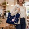 Moon Floral Shoulder Bag Fashion Casual Tote Stylish Handbag for Daily Use