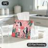 1pc Tissue Box, FLAT ART/ SPOTTED HORSE FLORAL/ FESTIVE JOY Pattern, 2D Flat Printing, Serves Multiple Purposes, Folds Flat, Tissue Dispenser, for Cof