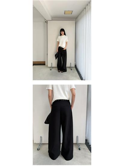 Yuyi 2026 Spring High-End Women's Wide-Leg Suit Pants - Elegant, Loose, and Western Style