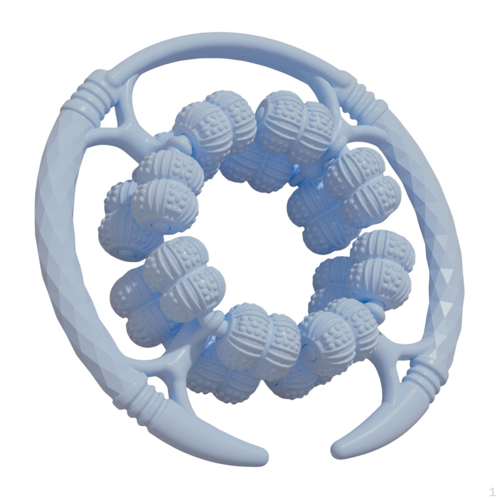 

Круглый зажим для ног Массажный ролик 32 колеса Аксессуары Принадлежности Ручной массажер для мышц синий