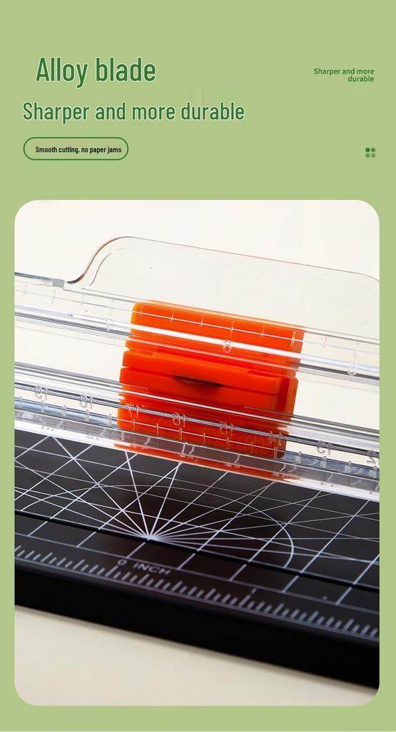 Dual Blade Portable Paper Cutter - Durable Sharp Craft & Office Knife for Students and Artists