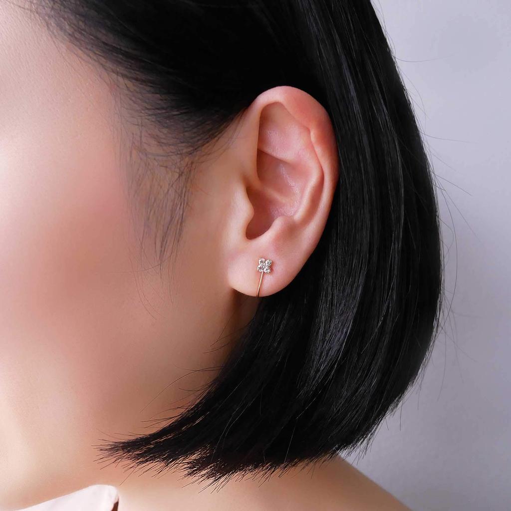 Vendome Aoyama Earrings AJVE2360 TH K10 Yellow Gold Flower [Official]