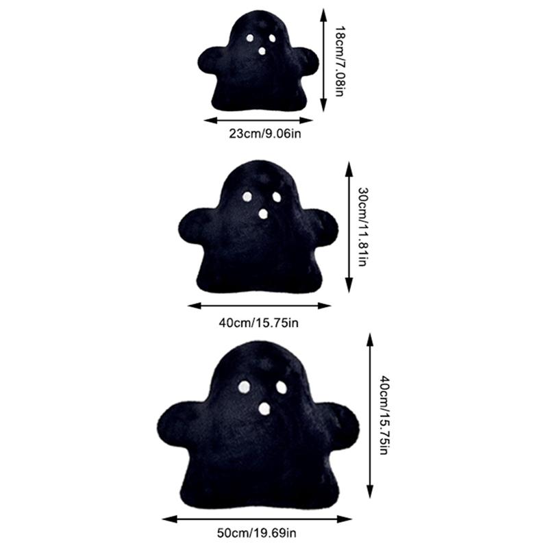 Halloween Home Decor Cotton White Cloud Ghost Pillow Kawaii Soft Plush Toy Funny Cozy Cushion