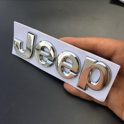 Dnvr5 1Pcs 3D Metal Stickers Car Body Trunk Decal For Wrangler Grand Cherokee Avenger Compass Wagoneer Gladiator Renegade Patriot