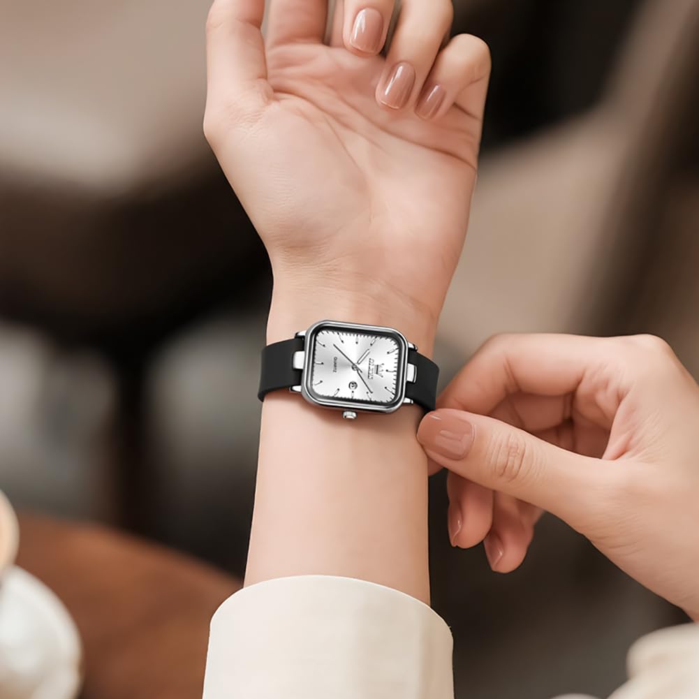 OLEVS Easy To Silicone Quartz Date Gift for White Women's Watch, Read, Waterproof, Band, Watch, Display, Popular, Stylish, Women,