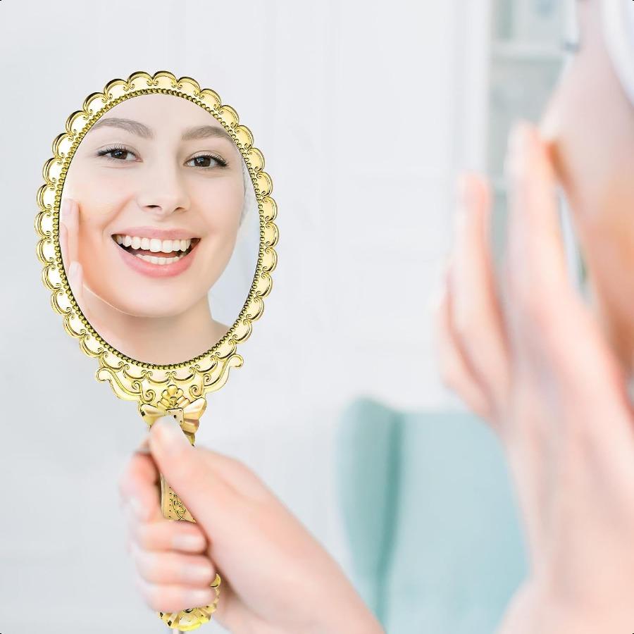 

24 шт. Ручное зеркало с ручкой Зеркало Компактное Дорожное зеркало для сумочки Маленькие Косметические зеркала Ручное зеркало для женщин Gi United States