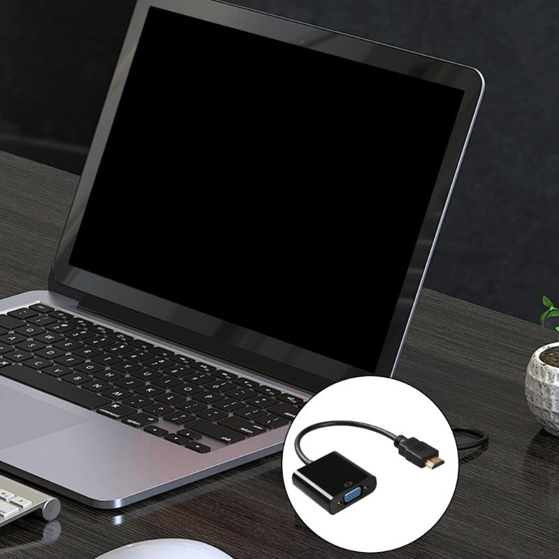 1080P HDMIs Male to VGA Female Converter HDMIs to VGA Adapter with Audios Support for Video and Gaming For PC TV Laptop