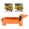 Resin Dog Flower Pot, Cute Dachshund Garden Planter for Indoor and Outdoor, Waterproof Planter Easy to Clean with Heat Resistance, Great Choice