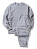 Nutopia Pajama Set for 1 Men's Fleece-Lined Fall/Winter (M/Light Gray, Set)