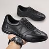 Frühling neue Herren Freizeitlederschuhe echtes Leder Herren atmungsaktive Lederschuhe weichseitige Herrenschuhe