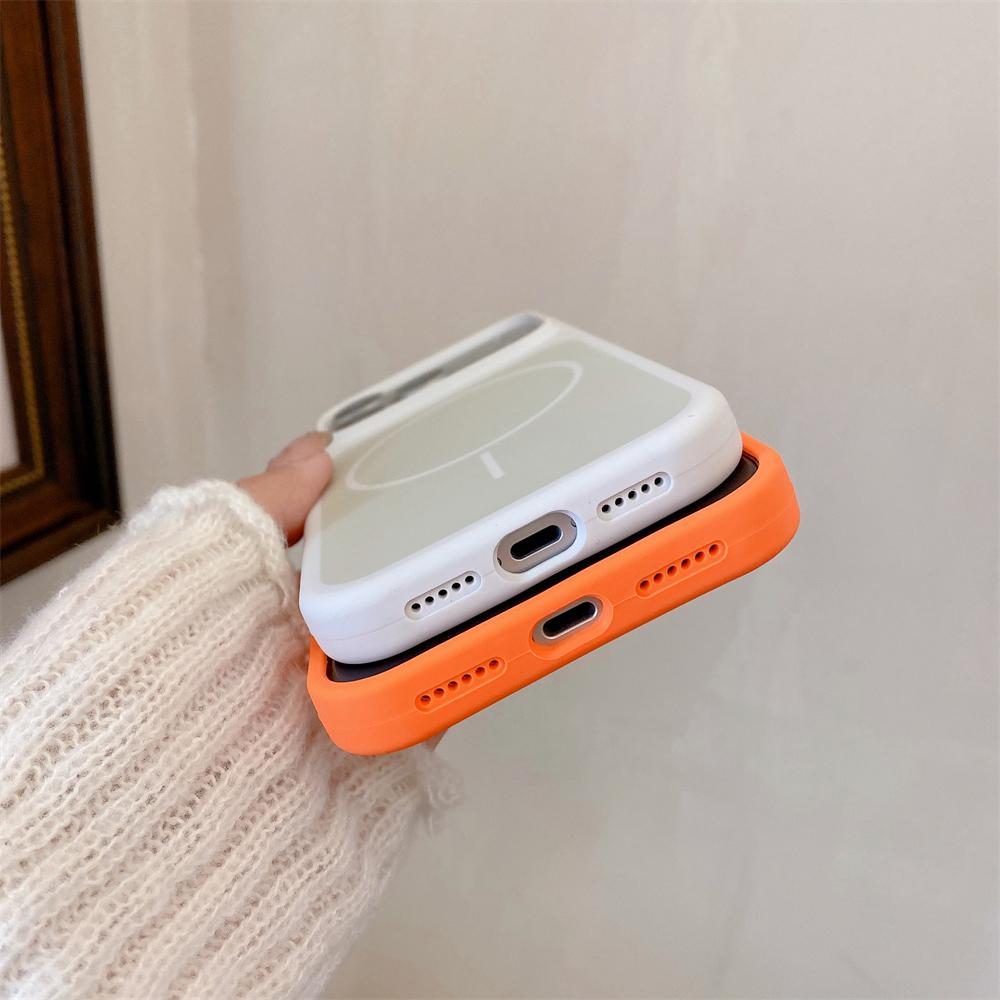 For Magsafe Magnetic Wireless Charging Solid Color Liquid Silicone Phone Case For iPhone 17 Pro Max 17 17 Pro Bumper Back Cover