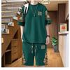 Herr Sommar Casual Set T-shirts + Shorts Sportkläder Större Storlekar Tvådelat Set