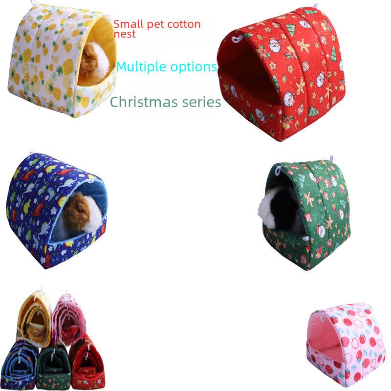 Ciepły hamak dla papug: Gniazdo bawełniane ze skóry tygrysa dla małych zwierząt, takich jak chomiki, jeże, wiewiórki i świnki morskie