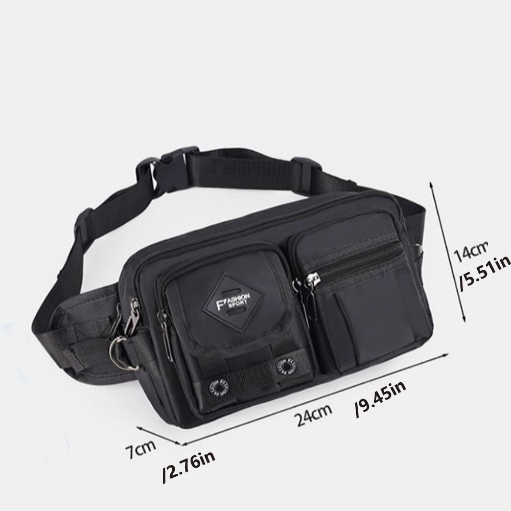 Large Capacity Chest Bag Multi-Compartment Sports Fanny Pack Fashion Men's Waist Bag  Traveling