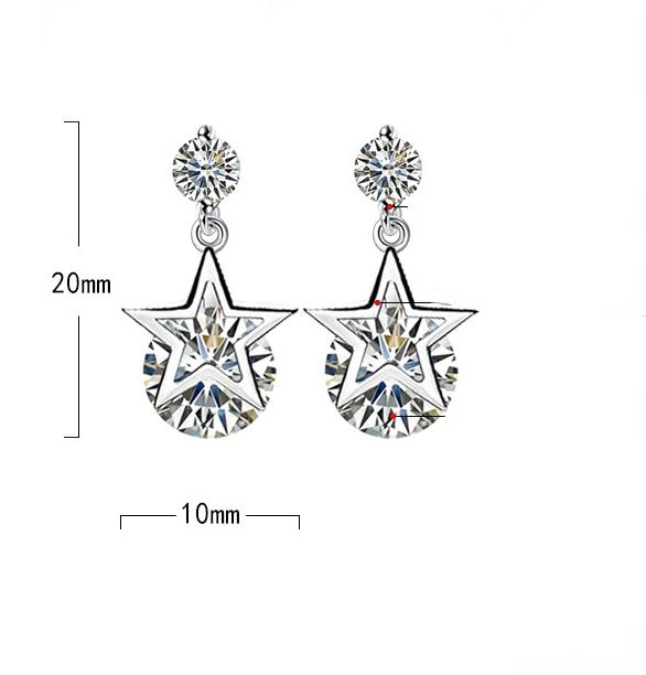 Boucles d'oreilles pendantes simples en argent 925 plaqué, style coréen, hypoallergéniques, bijoux pour femmes