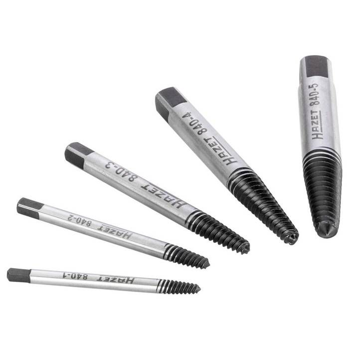 HAZET Screw Extractors - 5-Piece Set with Plastic Case