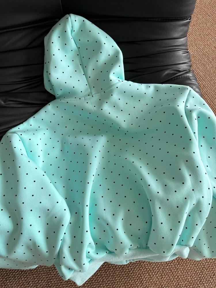 Felpe Stile Americano a Pois e Stelle Nuova Moda Primavera Stampa Lettere con Cappuccio Donna Y2k Dolce Ampia Casual Giacca Nuova 2026