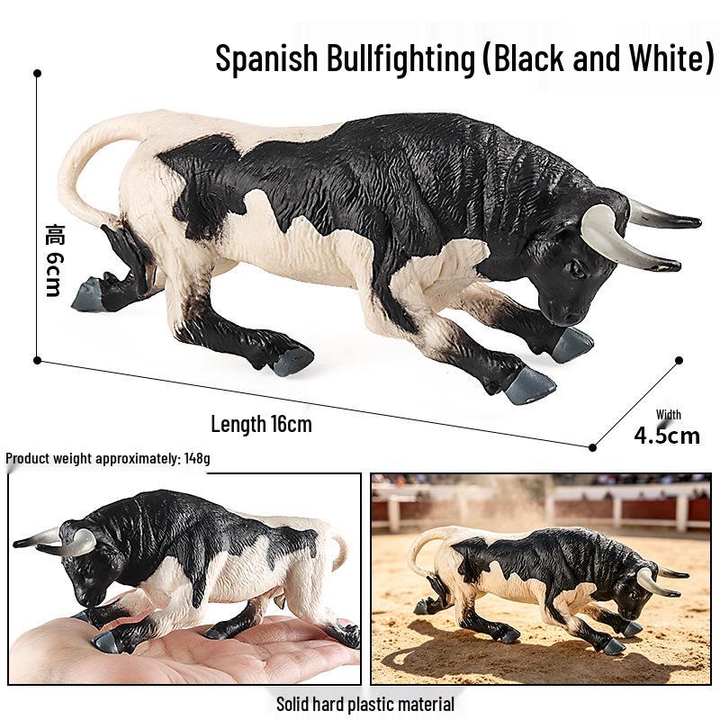 Realistic Farm Animal Model Set: Dairy Cow, Simmental Bull, Yellow Cattle, Fighting Bull, Water Buffalo, Yak